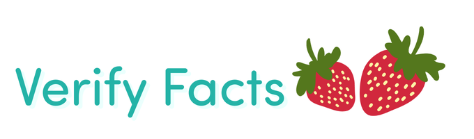 Text Verify Facts with two strawberries